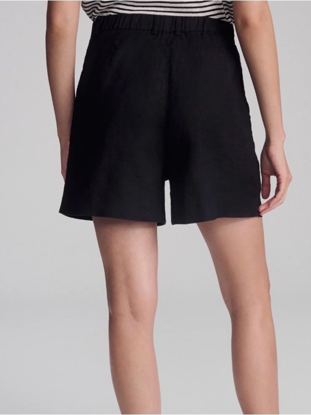 Valerie Stevens Black Relaxed High-Rise Shorts